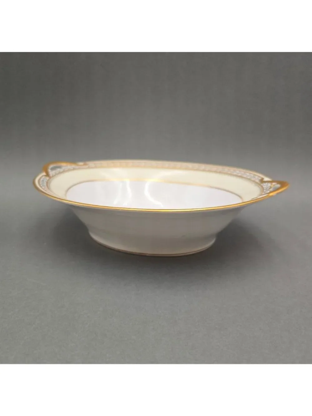 Antique Noritake Chanfaire Oval Vegetable Bowl Set 2 Hand Painted Art Deco